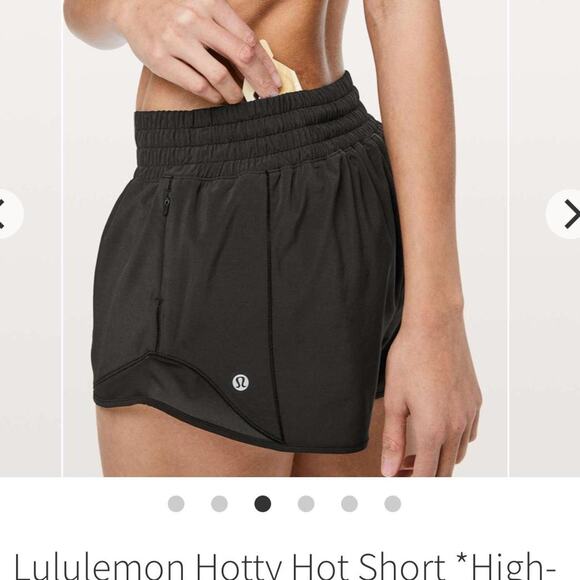 Lululemon black hotty hot shorts - Picture 4 of 4